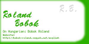 roland bobok business card